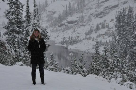 Dia de muita neve na área do Mt Baker, no North Cascades National Park, no estado de Washington, noroeste dos  Estados Unidos